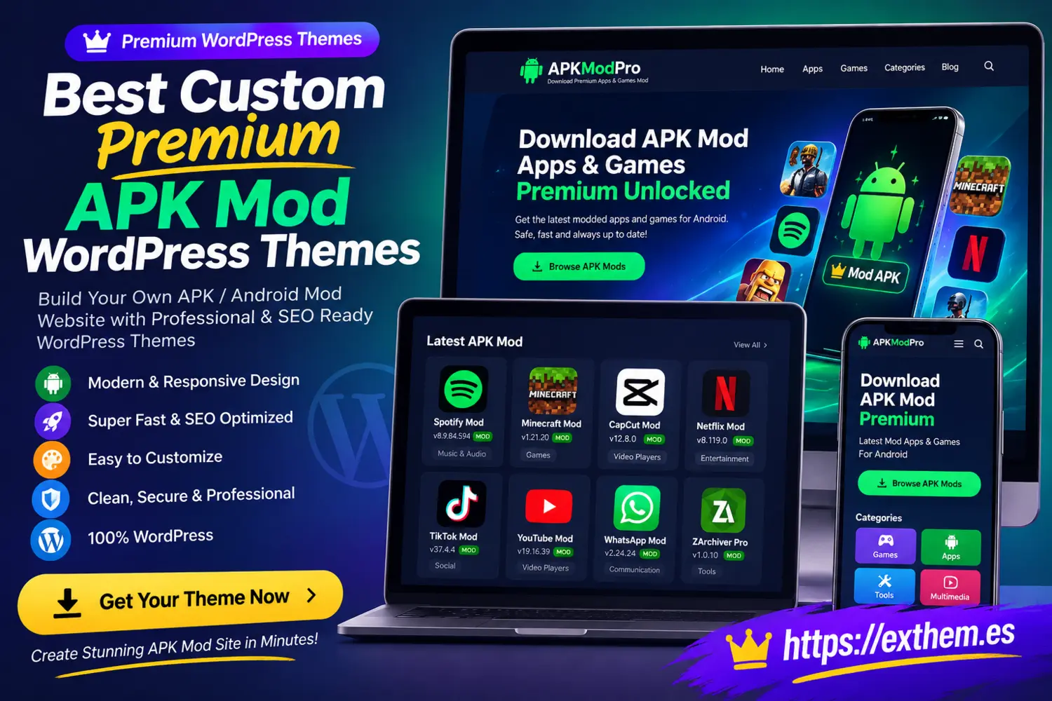 Pilihan Best Custom APK Mod Themes for WordPress Paling Ringan & Mudah Digunakan