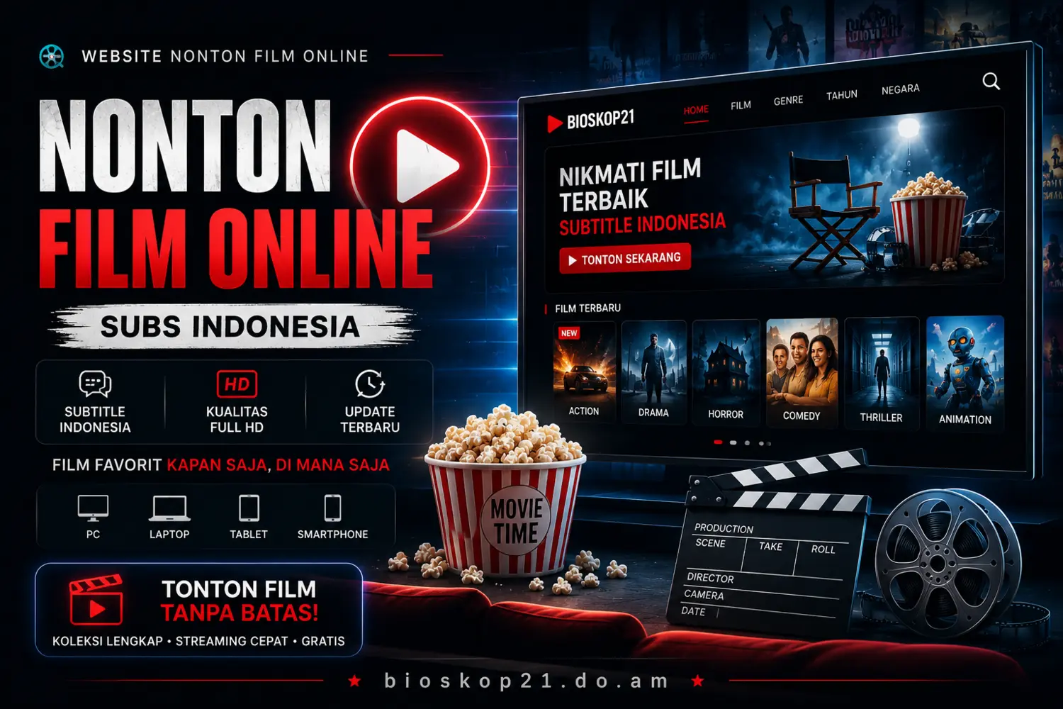 Tempat Nonton Film Streaming & Download Movie Gratis Sub Indo Terlengkap Pengganti LK21, BioskopKeren, dan Ganool